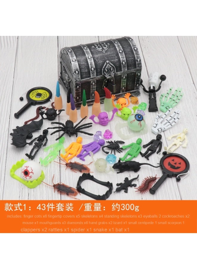 NIBEMINENT Kids' Treasure Chest - Halloween Prank Toy Set