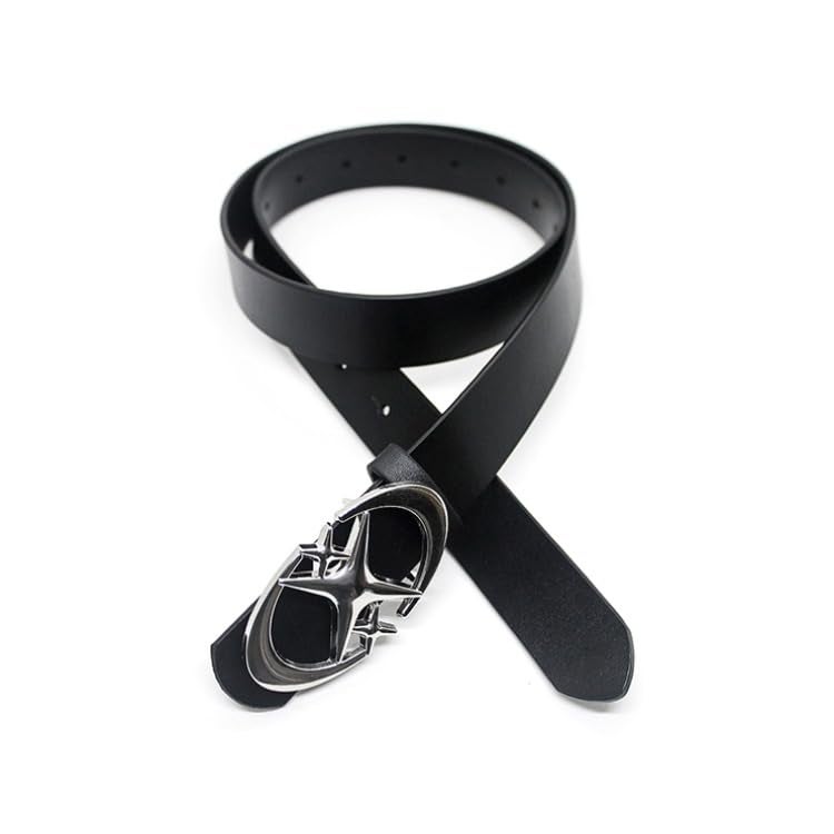 TYHOTULY Y2k Belt Star Metal Buckle Vintage Gothic Punk Rock Emo Grunge Accessories Western Chunky Belts Trendy Y2k Clothes (Black,43" (Fit waist 29"-35")) - Image 3