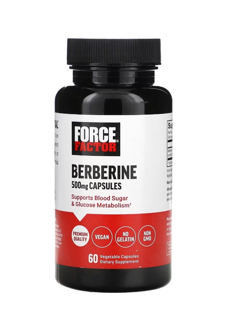 Force Factor Berberine 500 mg 60 Vegetable Capsules  - Image 1