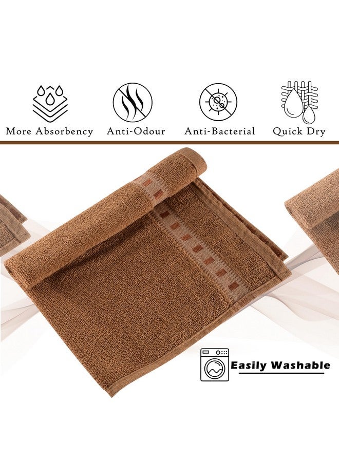 Kuber Industries Pack of 6 Cotton Hand/Face Towels For Men & Women | Easily Washable | Workout Gym Napkins For Men | Pocket Towel - Golden