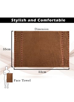Kuber Industries Kuber Industries Pack of 6 Cotton Hand/Face Towels For Men & Women | Easily Washable | Workout Gym Napkins For Men | Pocket Towel - Golden  - Image 3