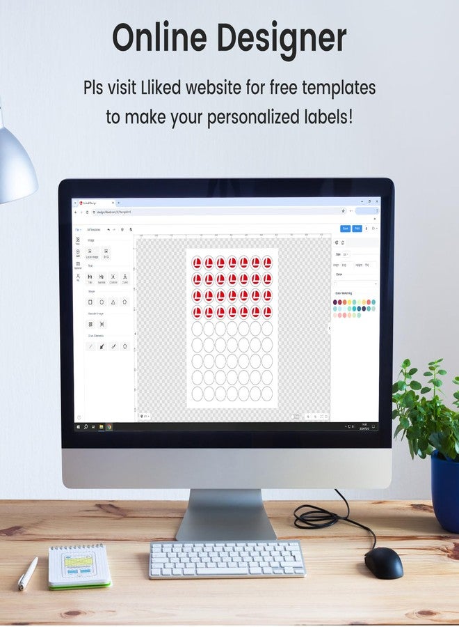 L LIKED 1'' Diameter Round Printable 25 Sheets Matte Sticker Labels for Laser/Inkjet Printer, White Blank Circle Stickers, Strong Adhesive (1575 Labels) - Image 5