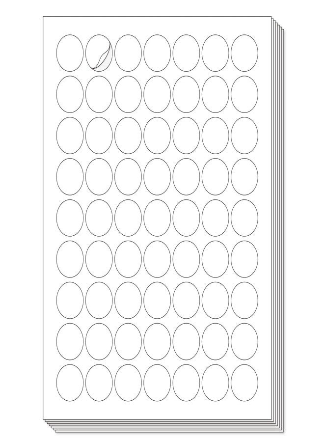 L LIKED 1'' Diameter Round Printable 25 Sheets Matte Sticker Labels for Laser/Inkjet Printer, White Blank Circle Stickers, Strong Adhesive (1575 Labels) - Image 1