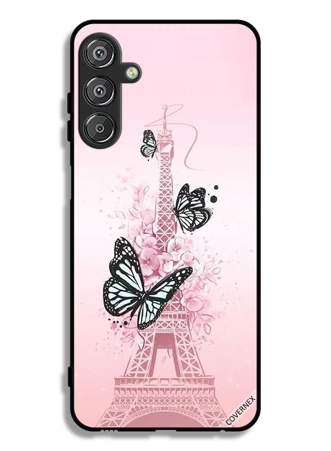 Covernex Samsung Galaxy M15 5G Protective Case Cover Butterflies On Eiffel Tower - Image 1