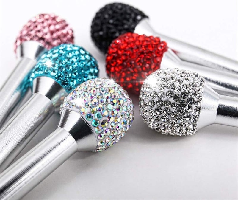 cheekyglo 2 Pieces Car Door Lock Pin, Decortion ling Rhinestone uto Interior Lock Pull Pin Knos luminum lloy Universal uto Interior ccessories, lue-Blue - Image 5