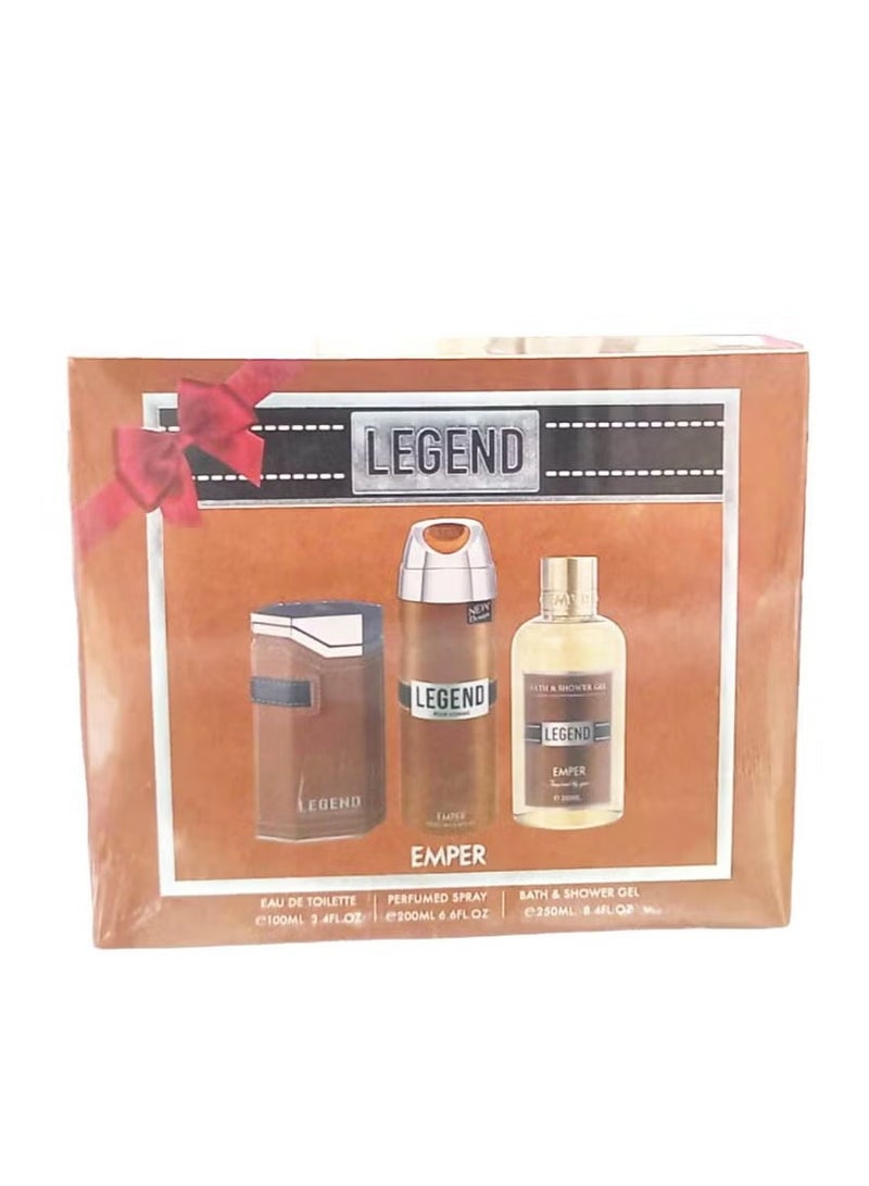 emper Eau De Toilette Gift set Consisting Of Perfume 100 Ml Body Spray 200 Ml And Shower Gel 250 Ml