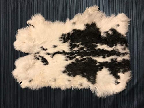 yingda1992 1pcs Natural Spotted Tanned Rabbit Hide Skin (12" by 14" Rabbit Pelt with Sewing Quality Leather) (Natural Spotted Color) - Image 5