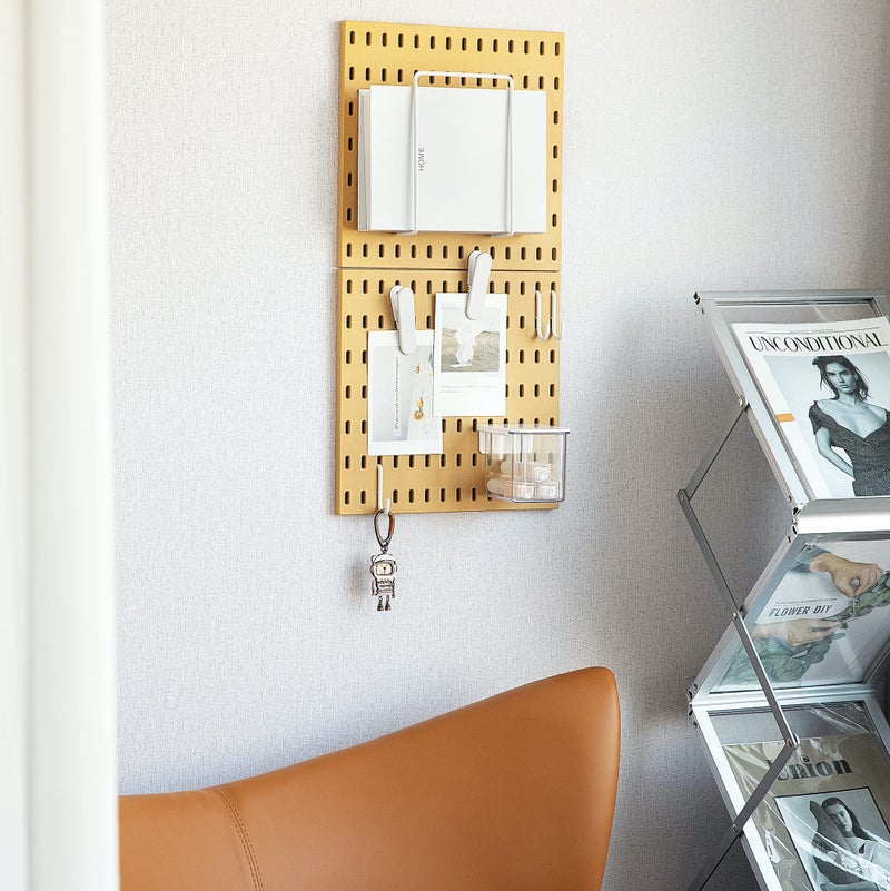 Keepo Pegboard Accessories, Peg Board Accessory Kit for Wall Organizer, Office Pegboard Accessories, Container, Racks, and Pegboard Hooks, Peg Board Shelving White Accessories Combo B - Image 5