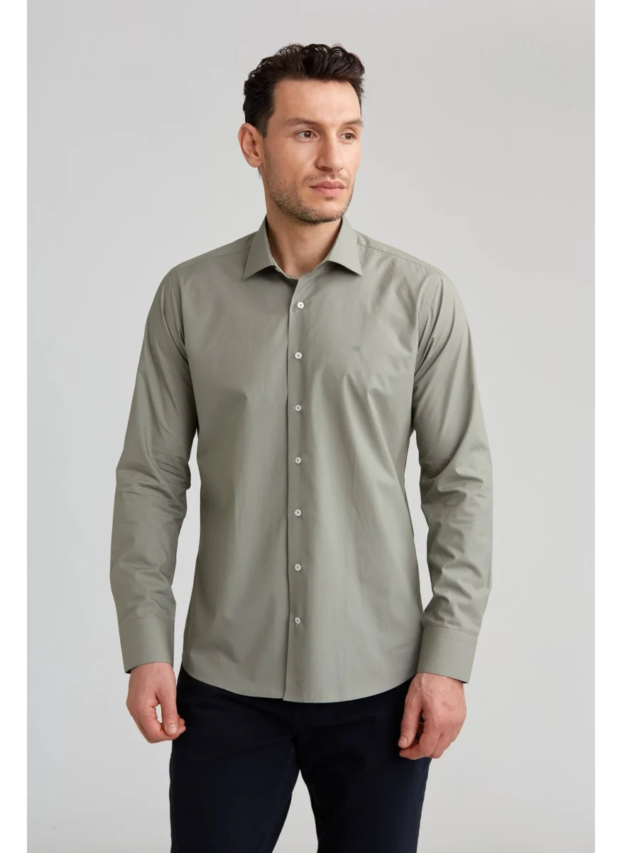 Bisse Gm 232074 Uk Kl C Collar Shirt Green GM23K232074_D47