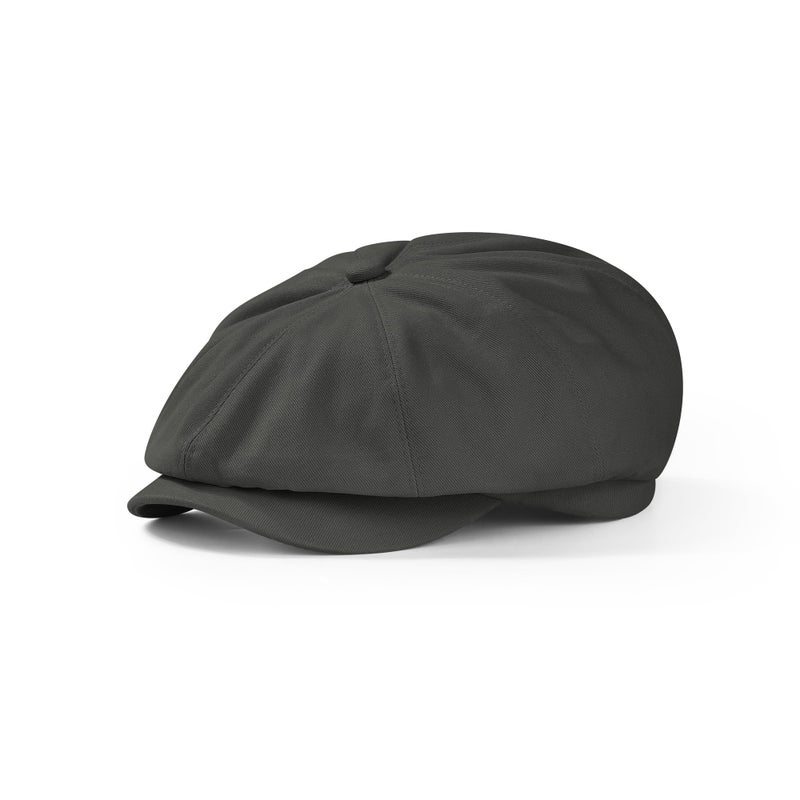 KUJUHA Newsboy Cap for Men Flat Cap 100% Cotton Irish Gatsby Ivy Golf Cabbie Hat Driving Hat Gray - Image 1