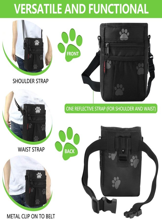 kissleaf Dog Treat Pouches for Pet Training, Treat Pouches for Pet Training,Large Dog Treat Training Pouch and Dog Clicker,Dog Training Treat Pouch Built-in Poop Bag Dispenser-Black Pattern. - Image 4