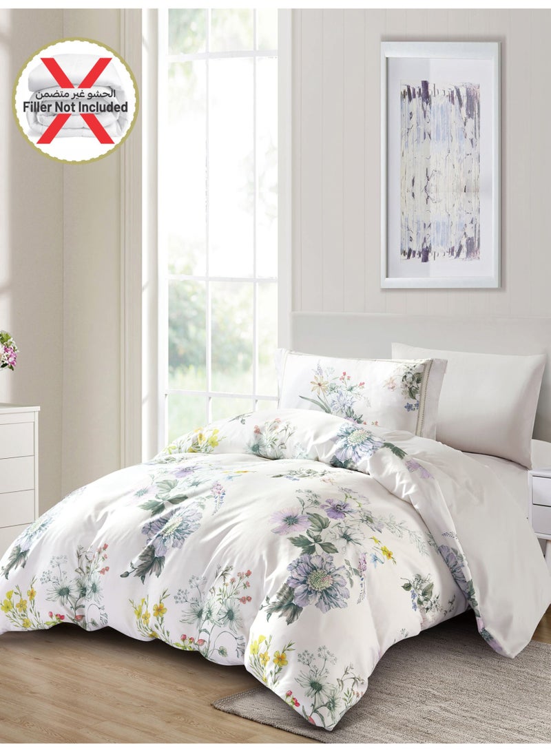 دوناتيلا طقم غطاء لحاف مشجر 4 قطع مقاس كوين يناسب سرير 150×200 سم مايكروفايبر ناعم , تصميم راقي و انيق , يناسب جميع الفصول (لا يشمل حشوة اللحاف)  - Image 2