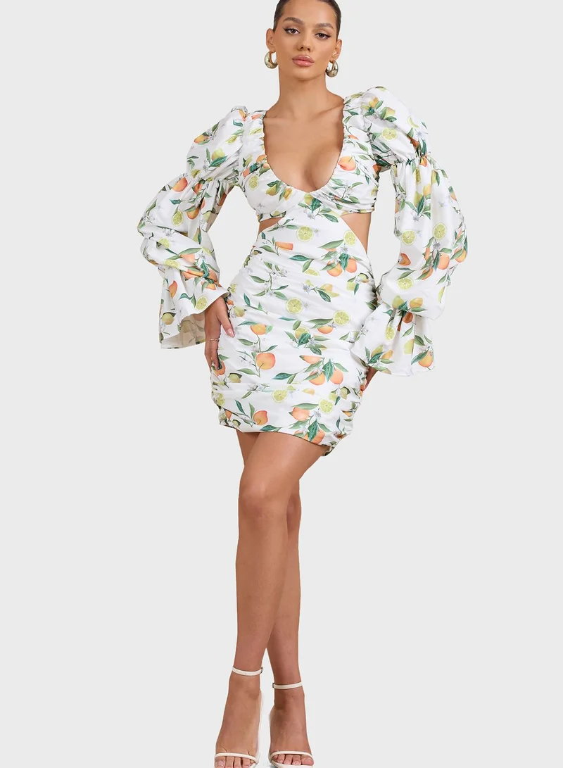 club l floral dress Coral Cove White Floral Print Bandeau Maxi Dress  Club L London