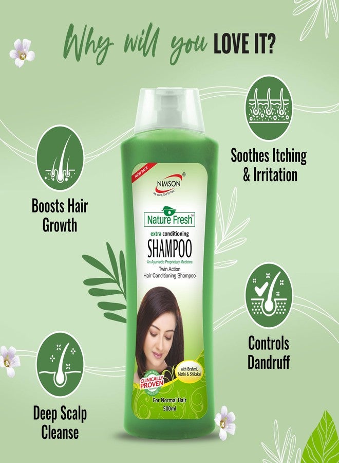 Nimson Nature Fresh Shampoo With Natural Ingredients For Smooth, Shiny & Nourished Hair Repairs Hair damage, Controls Frizz For Normal Hair- 500ml - Image 5