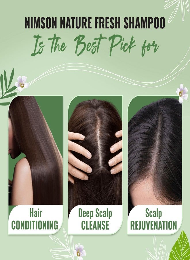 Nimson Nature Fresh Shampoo With Natural Ingredients For Smooth, Shiny & Nourished Hair Repairs Hair damage, Controls Frizz For Normal Hair- 500ml - Image 3