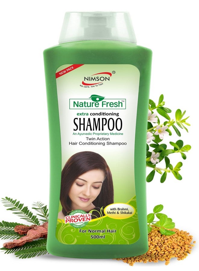 Nimson Nature Fresh Shampoo With Natural Ingredients For Smooth, Shiny & Nourished Hair Repairs Hair damage, Controls Frizz For Normal Hair- 500ml - Image 1