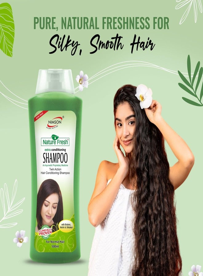 Nimson Nature Fresh Shampoo With Natural Ingredients For Smooth, Shiny & Nourished Hair Repairs Hair damage, Controls Frizz For Normal Hair- 500ml - Image 2
