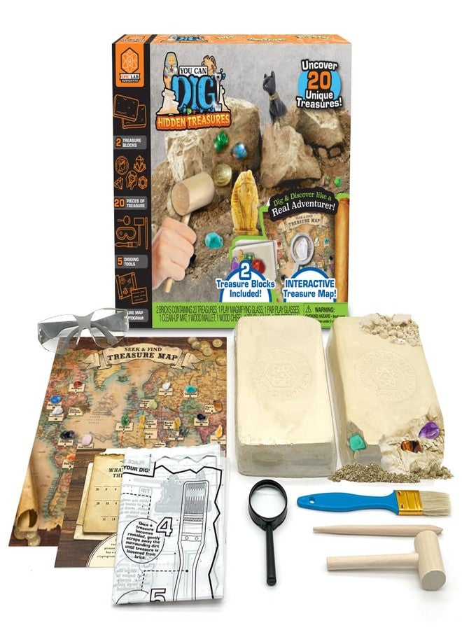 ArtSkills Epic Lab Hidden Treasures Dig Kit - Dig Up 20 Artifacts & Gemstones Science Kit for Kids Gift for Boys and Girls - Image 1