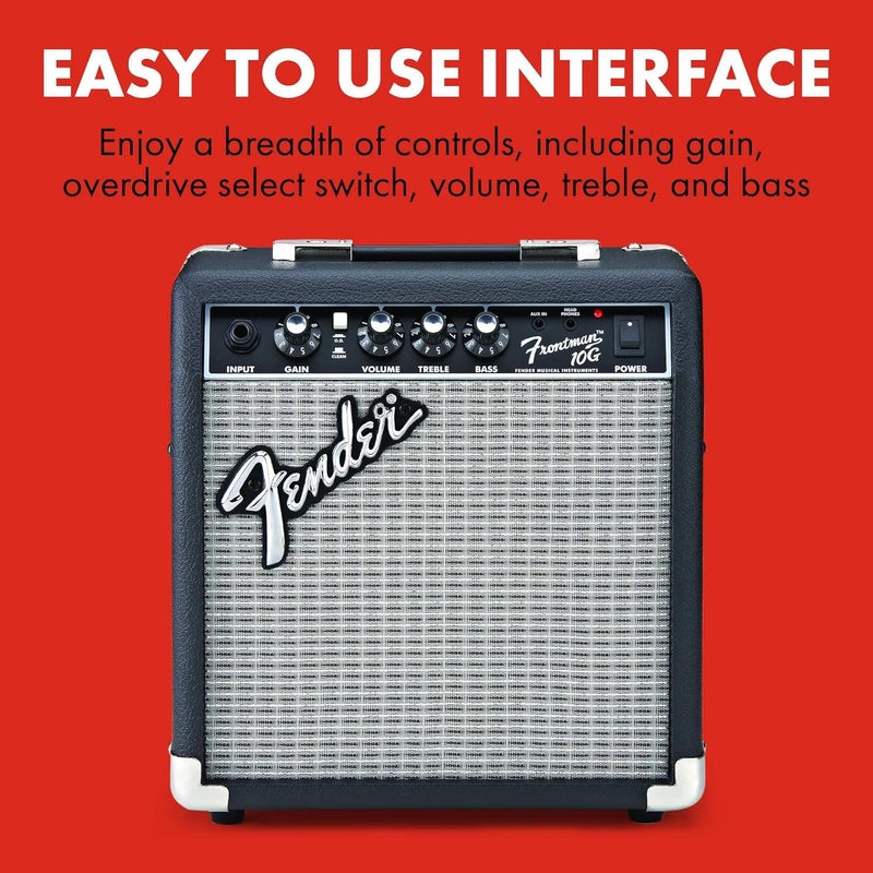FENDER Fender Frontman 10G Guitar Amp 10 Watts with 2Year Warranty 6 Inch Fender Special Design Speaker 575Dx1025Wx11H Inches  - Image 3
