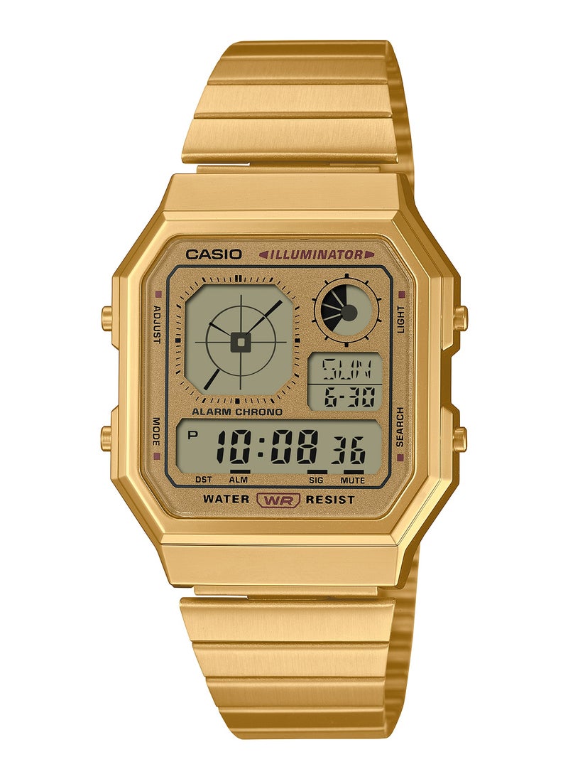 CASIO Casio Vintage Gold Stainless Steel Unisex Watch A130WEG-9A  - Image 1