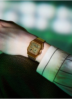 CASIO Casio Vintage Gold Stainless Steel Unisex Watch A130WEG-9A  - Image 2