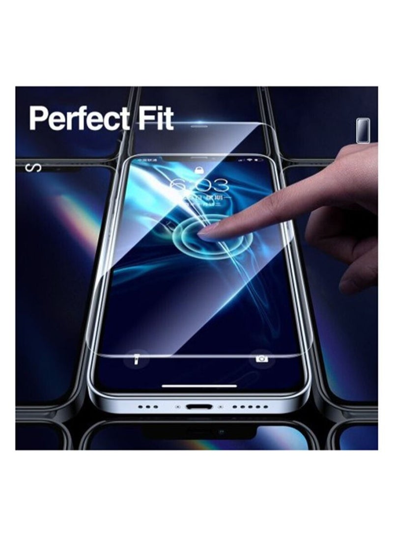 لهاتف شاومي ريدمي نوت 8 برو إطار واقي شاشة زجاجي 9D لاصق بالكامل أسود - شفاف - Image 2