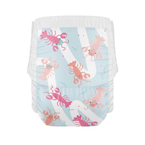 Hello Bello Premium Swim Diapers Size L 3240 lbs Cute ExtraBright Lobster Designs 17 Count Jumbo Pack - Image 3