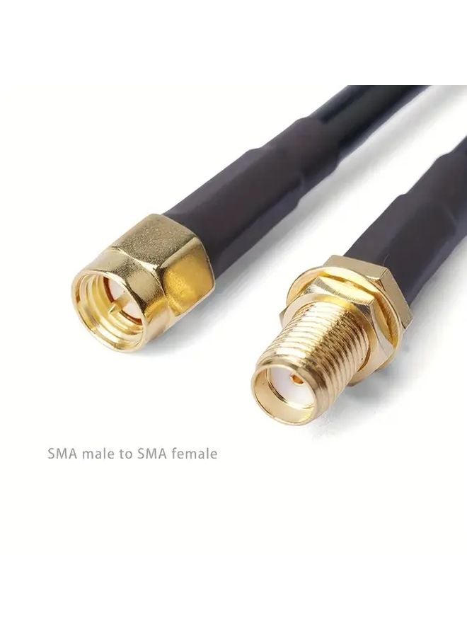 كابل محوري صناعي من نوع SMA ذكر إلى أنثى RG58 RF بطول 5 أمتار (16.4 قدم) بمقاومة 50 أوم ومنخفض الفقد - Image 4