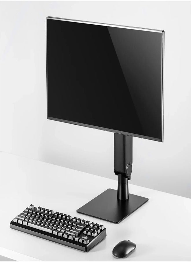 Skill Tech SH78 T01 Freestanding Easy-to-Adjust Spring-Assisted Single Monitor Stand for 17"-32" Monitors, VESA 100x100, 8kg Load Capacity – Black  - Image 2