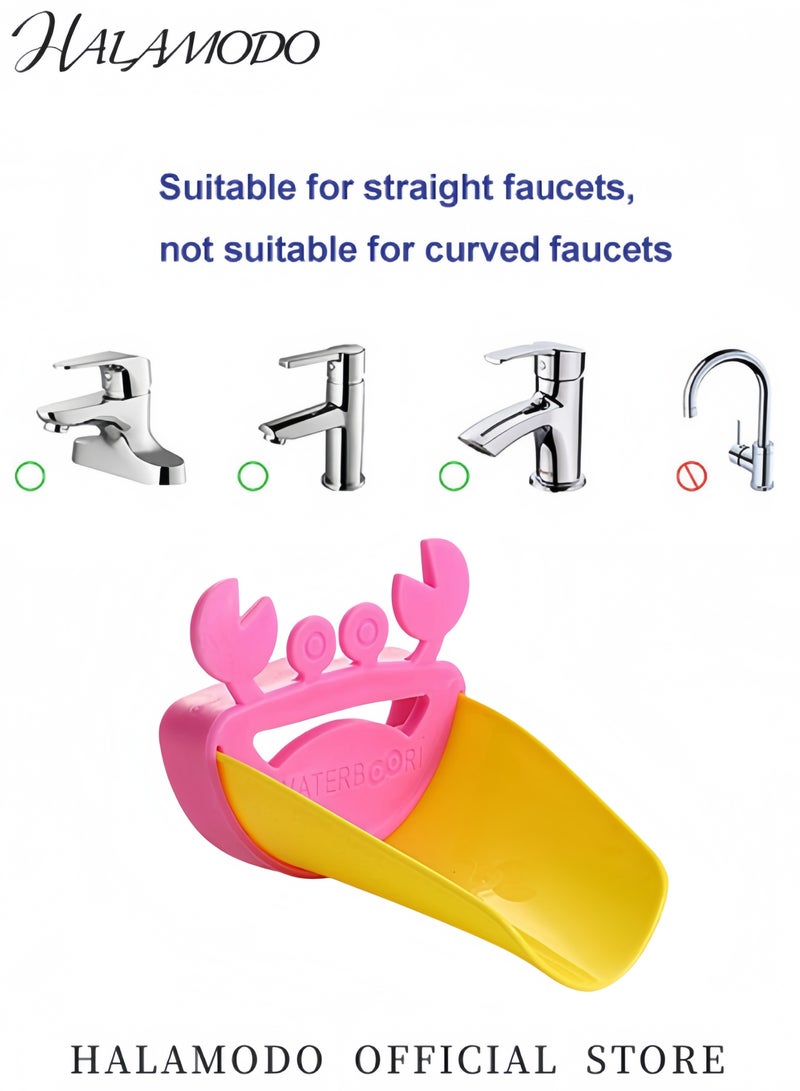 HALAMODO Kid's Faucet Extender Plastic Hand Washing Device Cartoon Sink Handle Extender Durable Faucet Extension Attachment Allows Children to Reach the Water - Image 2