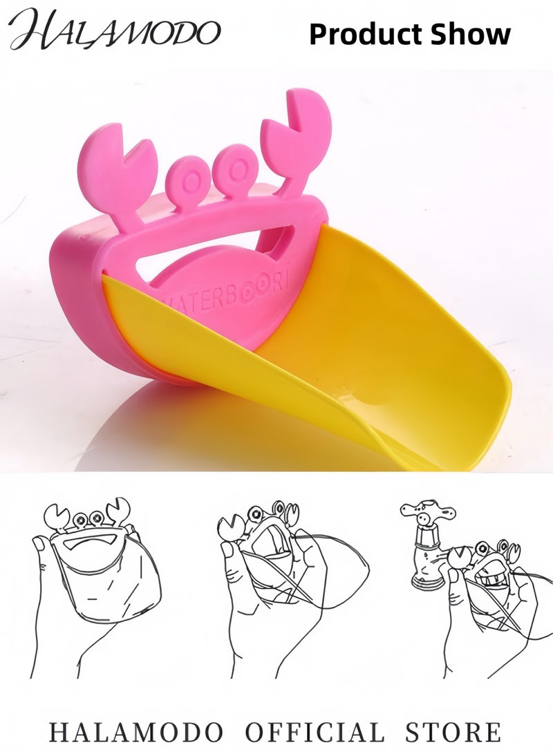 HALAMODO Kid's Faucet Extender Plastic Hand Washing Device Cartoon Sink Handle Extender Durable Faucet Extension Attachment Allows Children to Reach the Water - Image 3