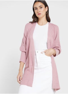 Longline Cardigan With Tie Front