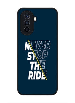Stylizedd Rugged Black edge case for Huawei Nova Y70  Slim fit Soft Case Flexible Rubber Edges Anti Drop TPU Gel Thin Cover - Never stop the ride  - Image 1