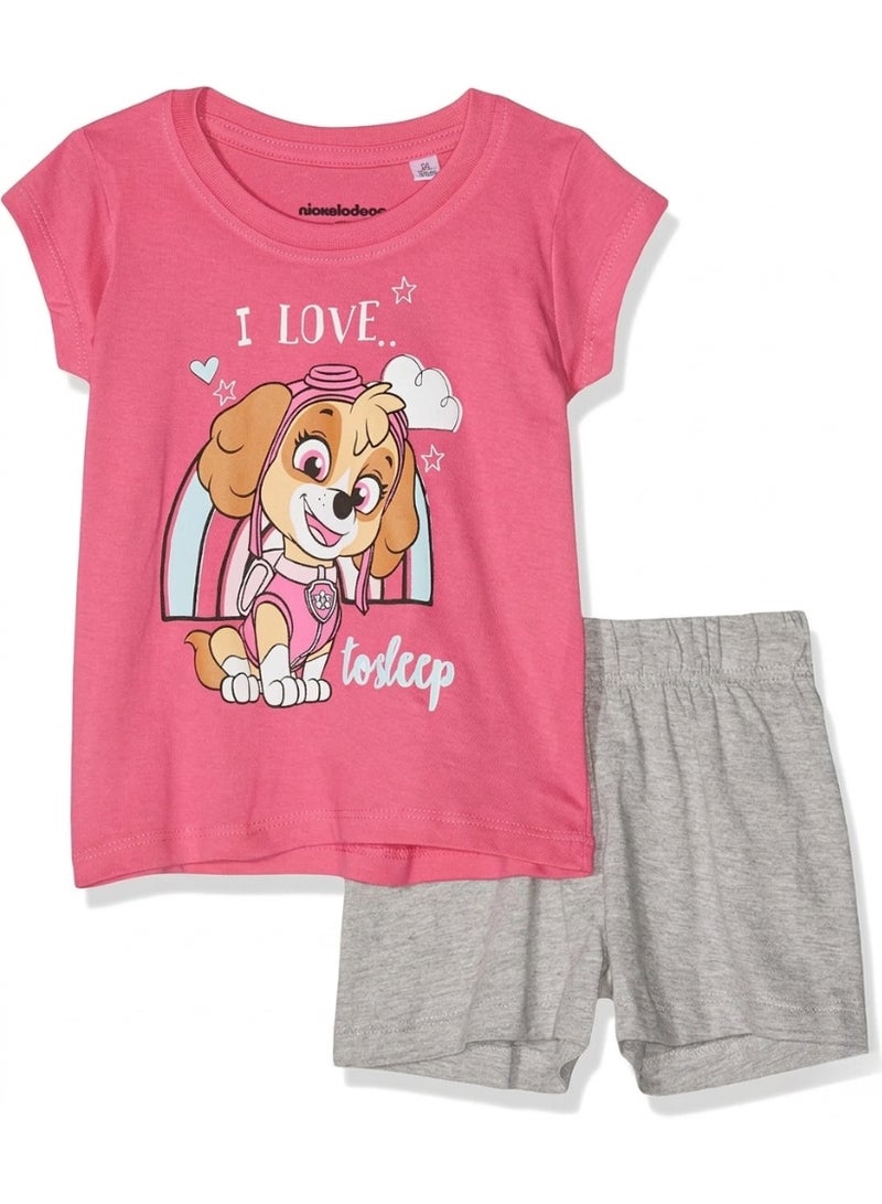 Nickelodeon Paw Patrol Paw Patrol pink two-piece pajama set 100% cotton by kids tv - Image 1