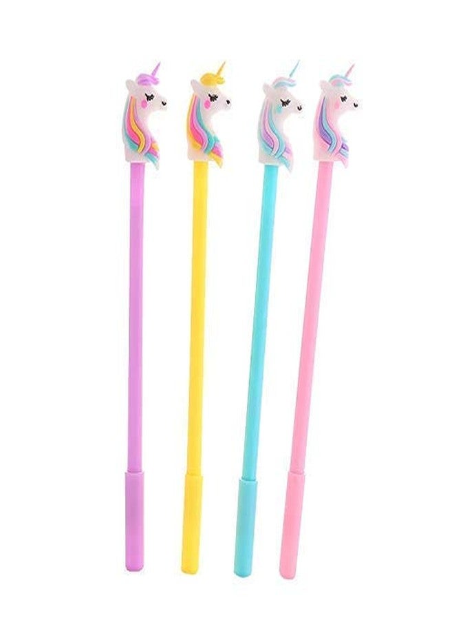 Sellon1 Unicorn Cartoon Creative Ballpoint Pen Rollerball Pen Stationery School Stationery| School&Teaching Aids Unicorn Gel Pen,Blue - Image 1