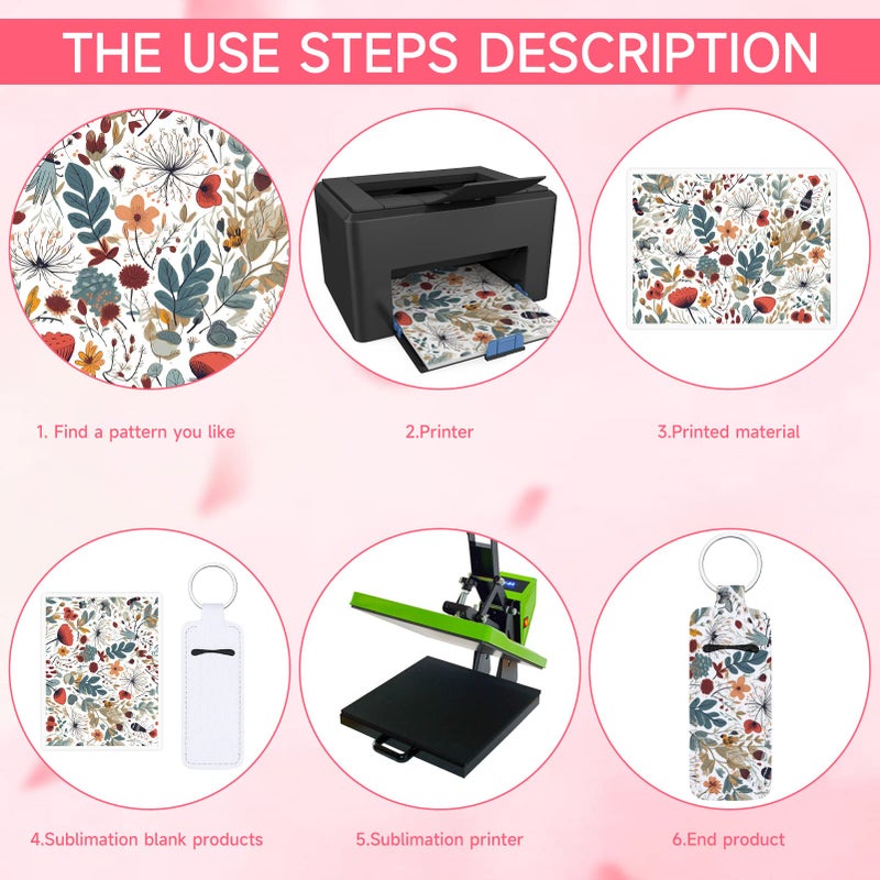 Valyria Valyria Sublimation Blanks Chapstick Holder Keychains Lipstick Holder Keychains Chapstick Holder Bulk (White-Rectangle (20 Pcs))  - Image 3
