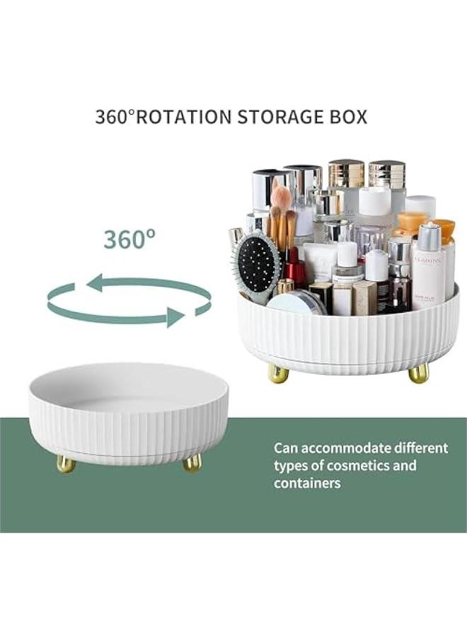 TRASSLE - 360° Rotating Storage Tray, Rotary Table Diameter, Cosmetics and Perfume Organizer, Desktop Storage Tray for Cosmetics and Skincare Products Large Capacity - Image 1