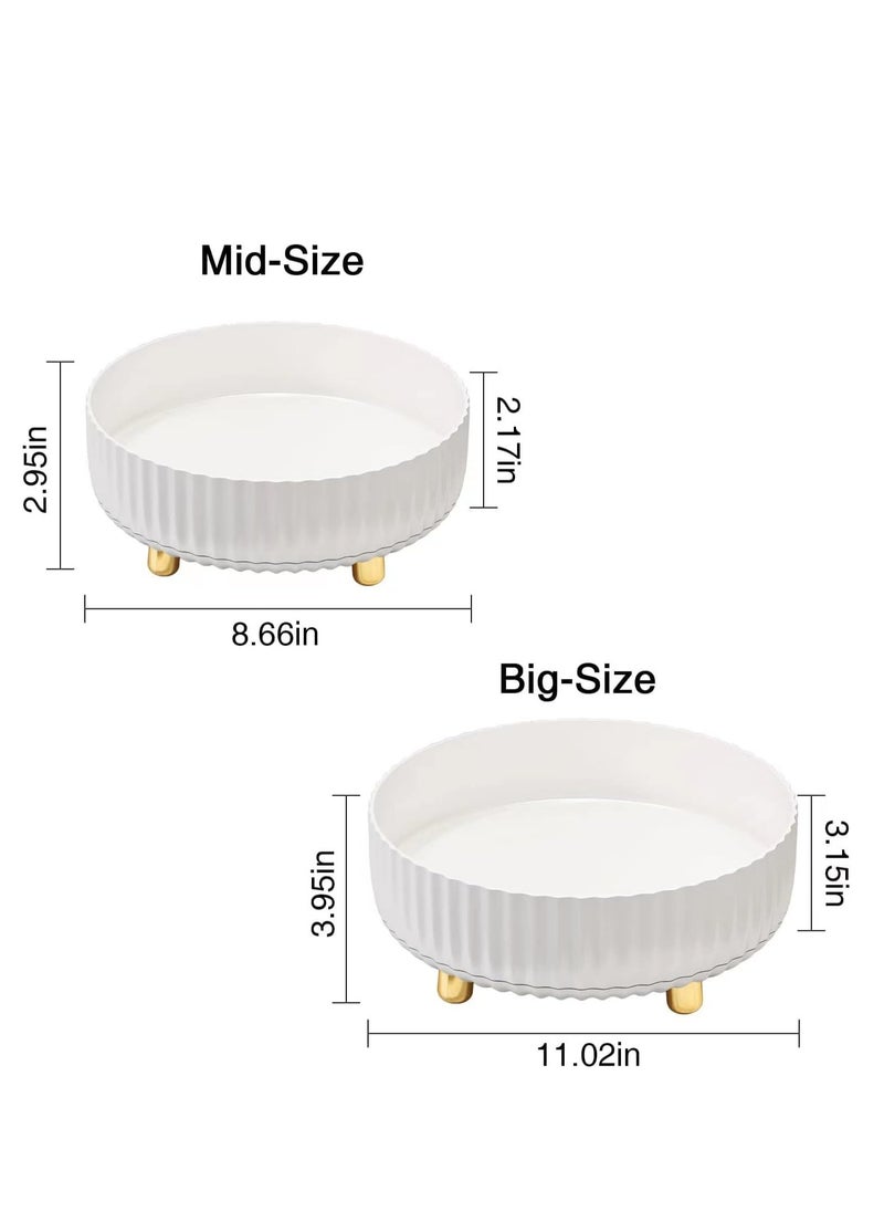 TRASSLE - 360° Rotating Storage Tray, Rotary Table Diameter, Cosmetics and Perfume Organizer, Desktop Storage Tray for Cosmetics and Skincare Products Large Capacity - Image 1