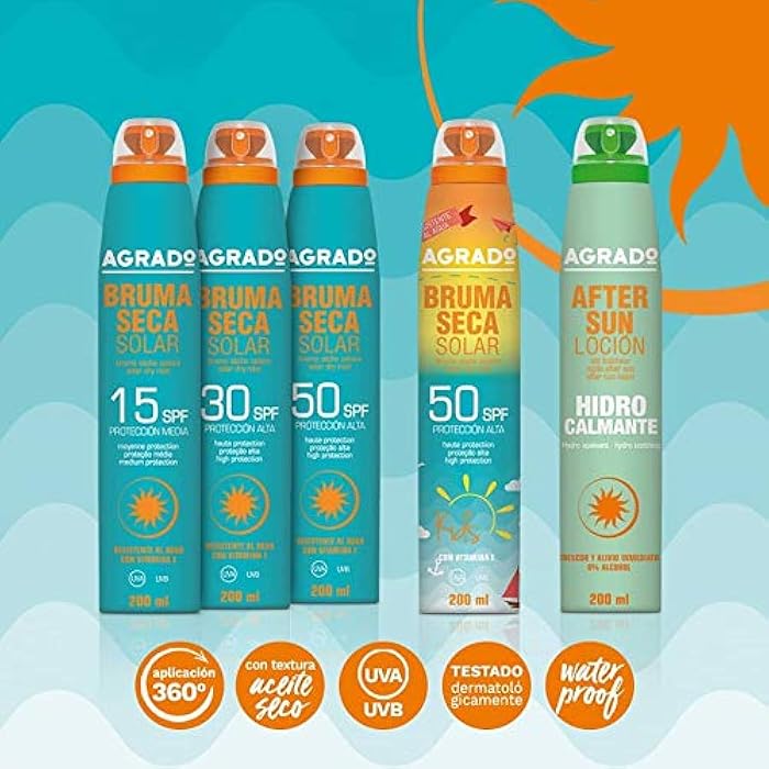 AGRADO AfterSun Moisturizing Sun Cream Fresh and Immediate Relief Sensitive Skin Fast Absorption 200 ml - (Spray) - Image 4