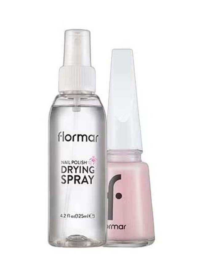 flormar The Must Have Nail Combo - Dry Spray + extra pigmented shiny finish nail paint - Image 4