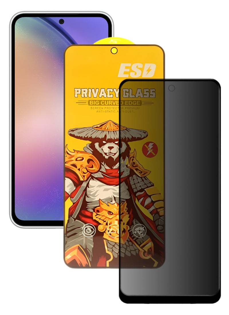 ESD Tempered Dustproof Privacy Glass Screen Protector Compatible For Samsung Galaxy A54 5G - Image 1