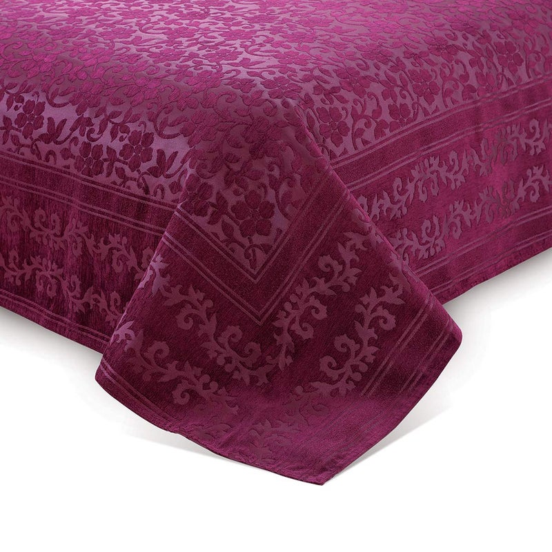 Victor Victor Splash CoralCotton Viscose Double Bedcover with Pillow Covers Easy WashExtra Soft BreathableFade Resistant Cooling 90 x 100 228cm x 254cm Wine - Image 3