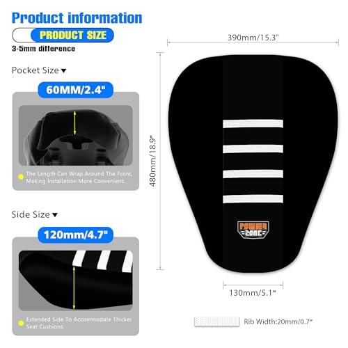 MCHMFG Motorcycle Dirt Bike Seat Cover for Surron Sur Ron Light Bee X/S - E Bike Seat Cover (White) - Image 4