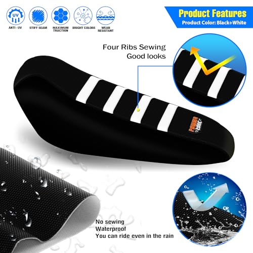 MCHMFG Motorcycle Dirt Bike Seat Cover for Surron Sur Ron Light Bee X/S - E Bike Seat Cover (White) - Image 3