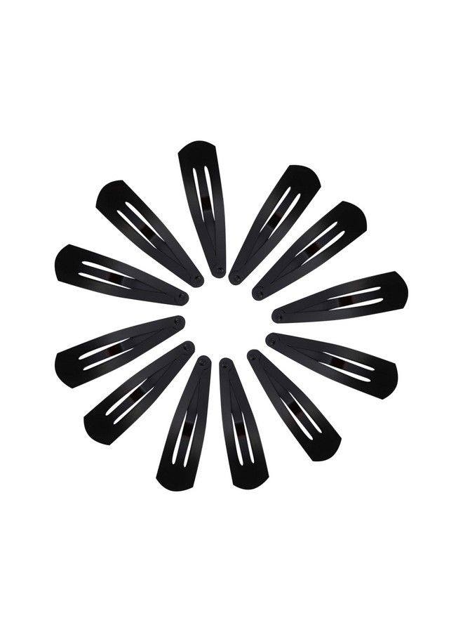 HP HIGH PROFILE مشابك شعر تيك تاك مصنوعة كإكسسوارات شعر كورية للنساء والفتيات (تيك تاك أسود غير لامع عادي) 24 قطعة - Image 3