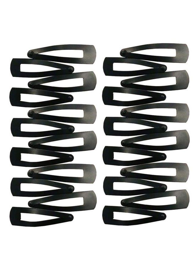 HP HIGH PROFILE مشابك شعر تيك تاك مصنوعة كإكسسوارات شعر كورية للنساء والفتيات (تيك تاك أسود غير لامع عادي) 24 قطعة - Image 1