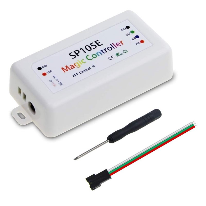 ALITOVE Wireless Bluetooth Magic Dream Color LED Light Controller iOS Android DC5V24V Great for WS2811 WS2812B WS2801 SK6812 Individually Addressable Programmable LED Strip Pixel Module Panel Lamp