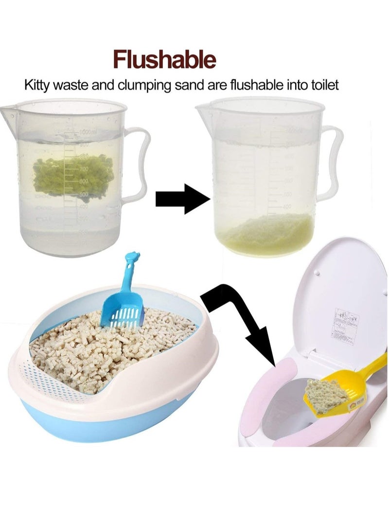 4 Packs Cat Litter, Clumping Biodegradable Absorbent Fragrance Soft Natural Been Tofu Cat Litter (Mixed Bentonite Original, 4 Packs, 24L) - Image 3