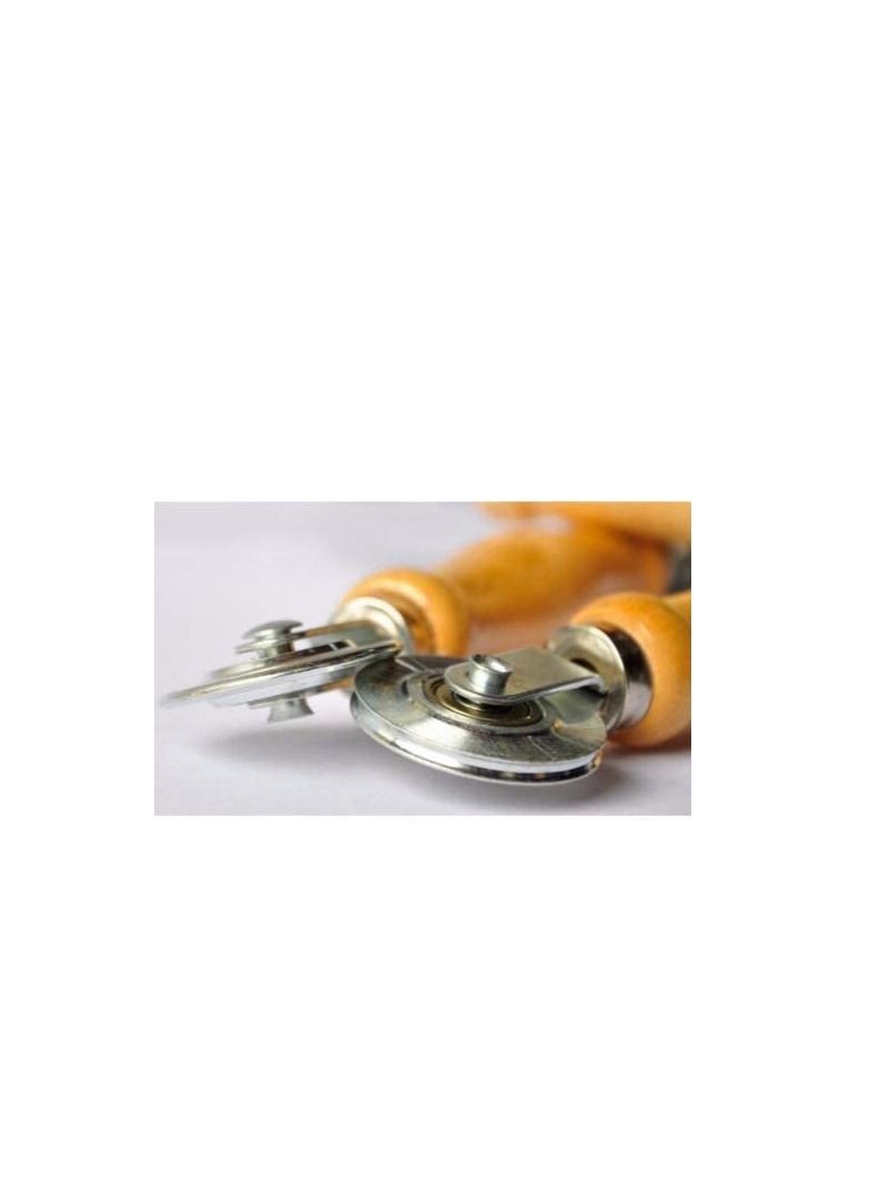 Generic Spline Roller, Screen Spline Rolling Tool for Installing Door, Window, Patio, and Lanai Screens- Durable Wooden Handle with Steel Wheel- Dia- 1.4” x Total Length- 8.9” - Image 2