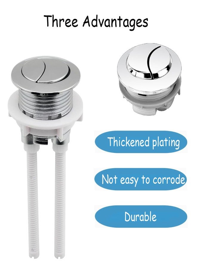 Anglepingping Toilet Tank Push Button Toilet Button Dual Push Flushing Toilet Button Toilet Button Valve Replacement Kit with Thread Diameter,for Glacier Bay Aquasource TOTO, American Standard（38mm/1.5 inch） - Image 2